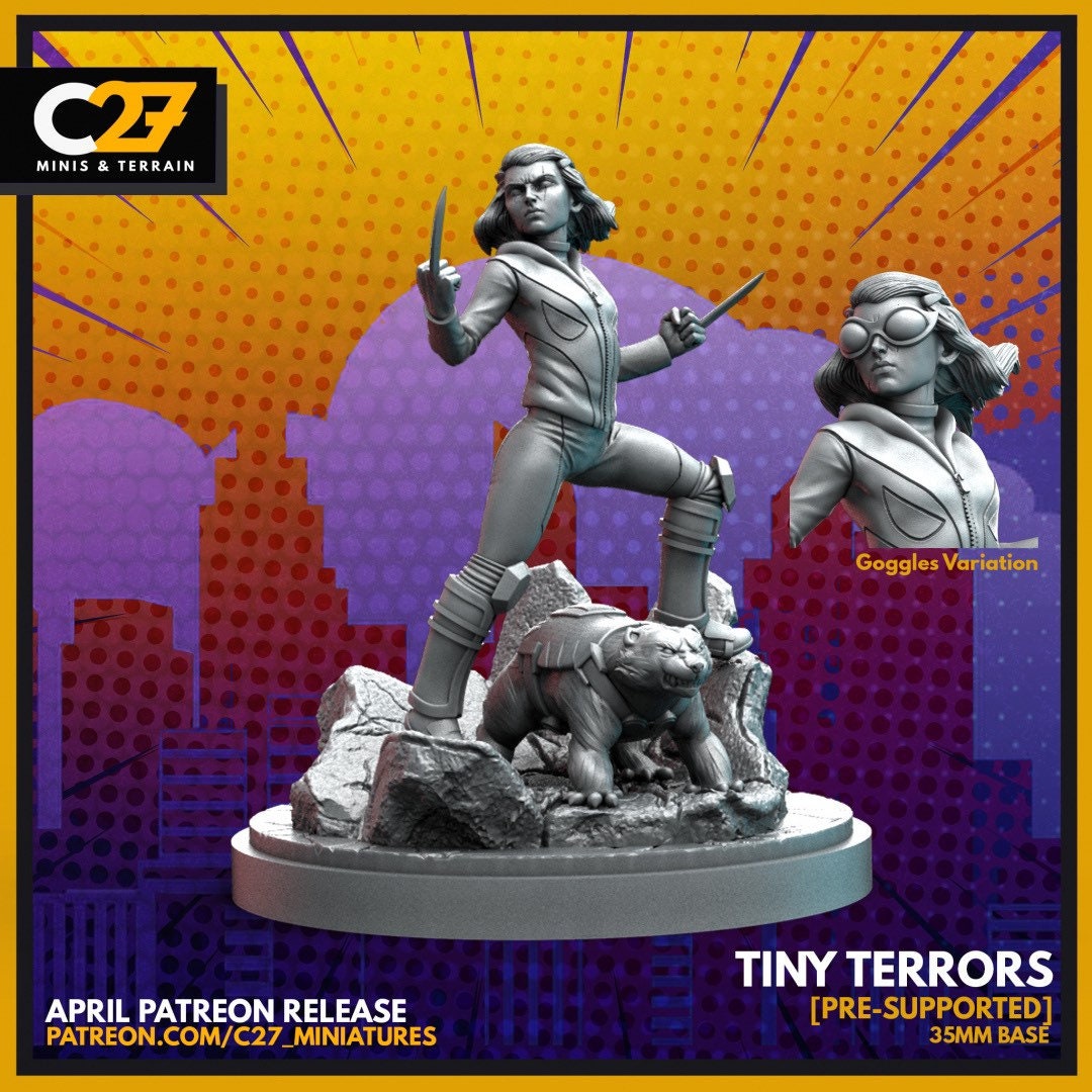 Scout / Honey Badger / Tiny Terrors 40mm miniature (sculpted by C27 collectibles) (Crisis Protocol Proxy/Alternative)