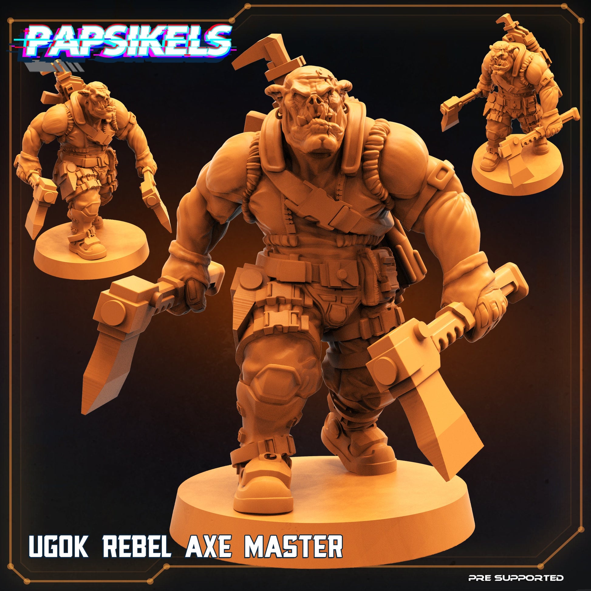 Ugok Rebel Axe Master / Orks / Orruks / Ogryns (sculpted by Papsikels)