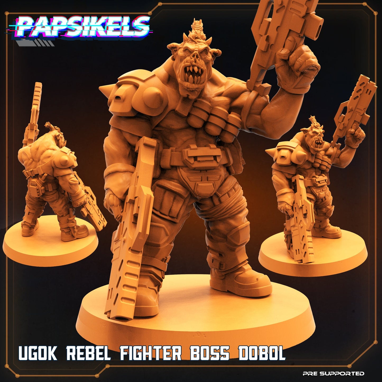 Ugok Rebel Boss Dobol / Orks / Orruks / Ogryns (sculpted by Papsikels)