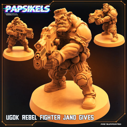 Ugok Rebel Fighter Jano Gives / Orks / Orruks / Ogryns (sculpted by Papsikels)