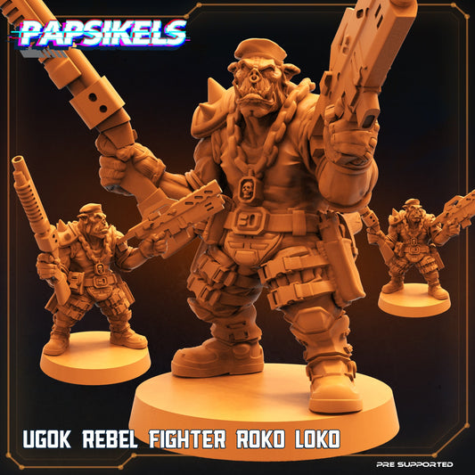 Ugok Rebel Fighter Roko Loko / Orks / Orruks / Ogryns (sculpted by Papsikels)