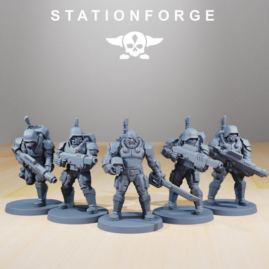 National Guard - Infantry (5) (sculpted by Stationforge)