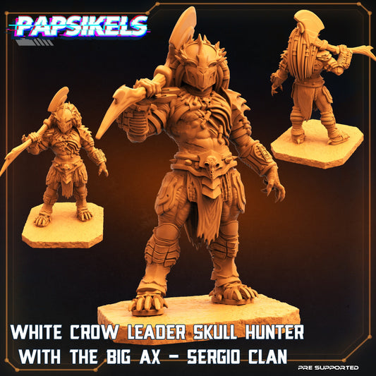 White Crow Leader Skull Hunter - Predator Fan Art (sculpted by Papsikels)