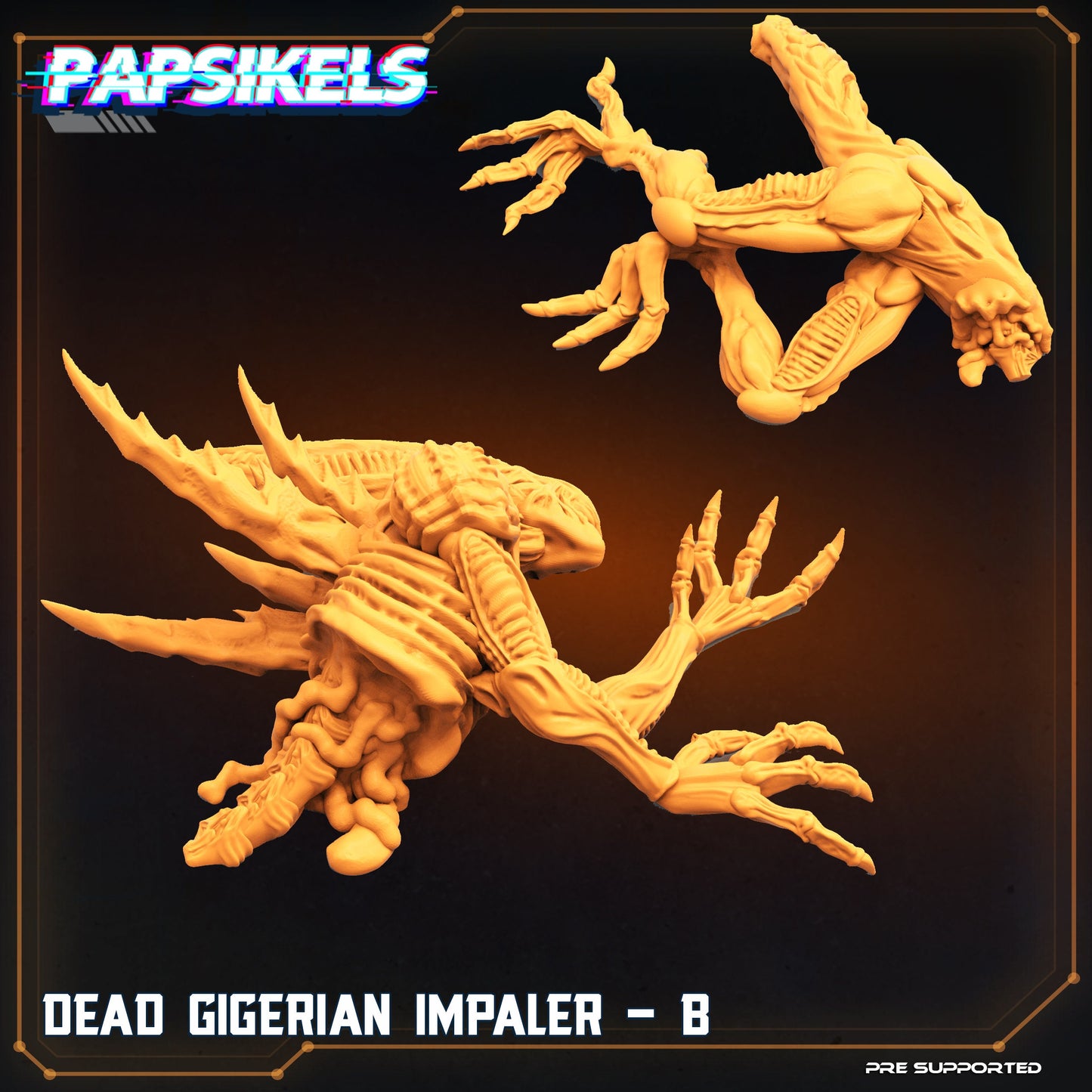 Dead Gigerians / Xenomorphs (set of 3) - Alien Fan Art (sculpted by Papsikels)