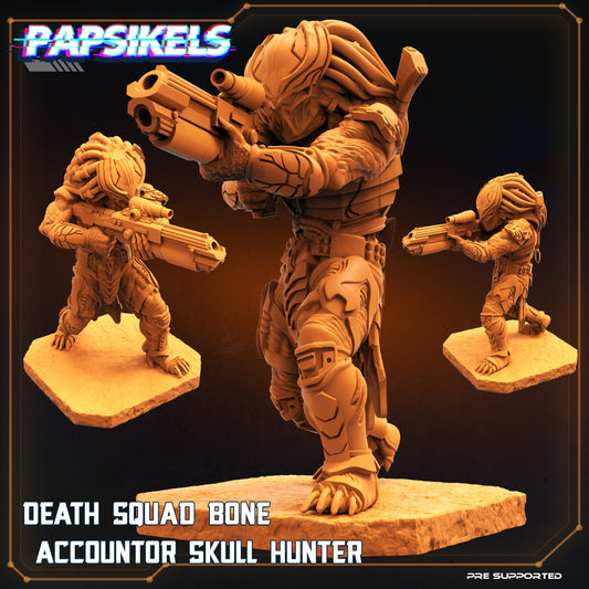 Death Squad Bone Accountor Skull Hunter - Predator Fan Art (sculpted by Papsikels)