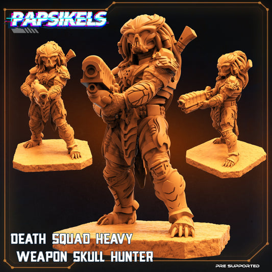 Death Squad Heavy Weapon Skull Hunter - Predator Fan Art (sculpted by Papsikels)