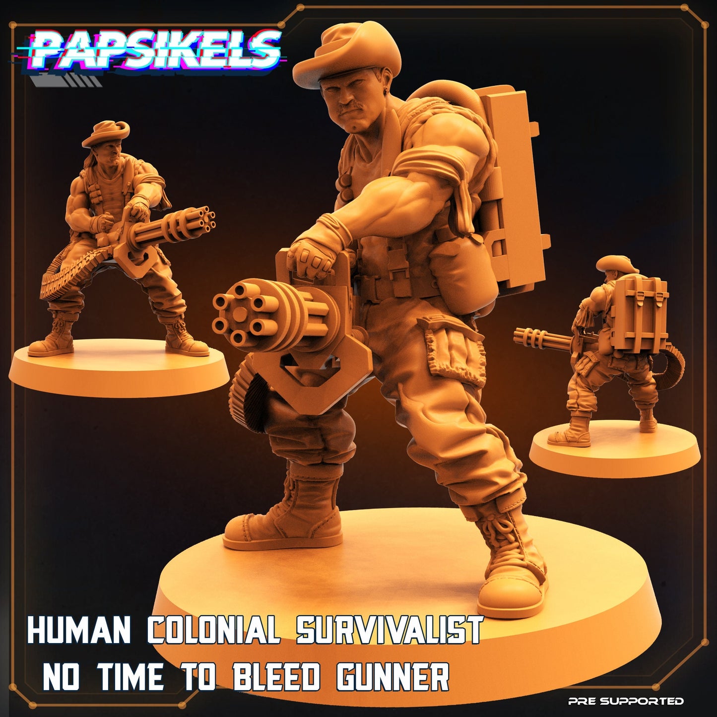 Human Colonial Survivalist - No Time To Bleed Gunner - Predator Fan Art (sculpted by Papsikels)