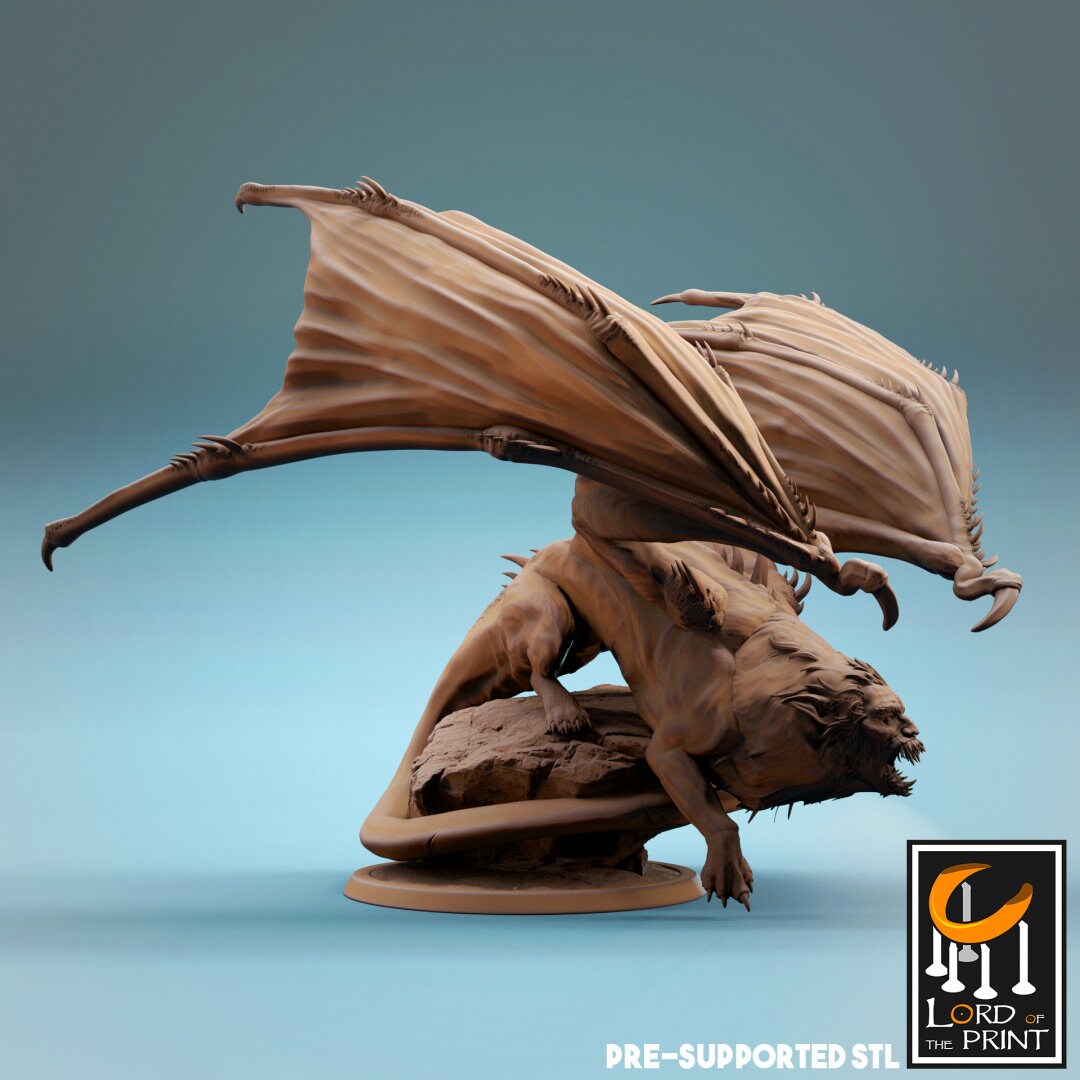 Manticore (3 poses) - (Sculpted by Lord of the Print)