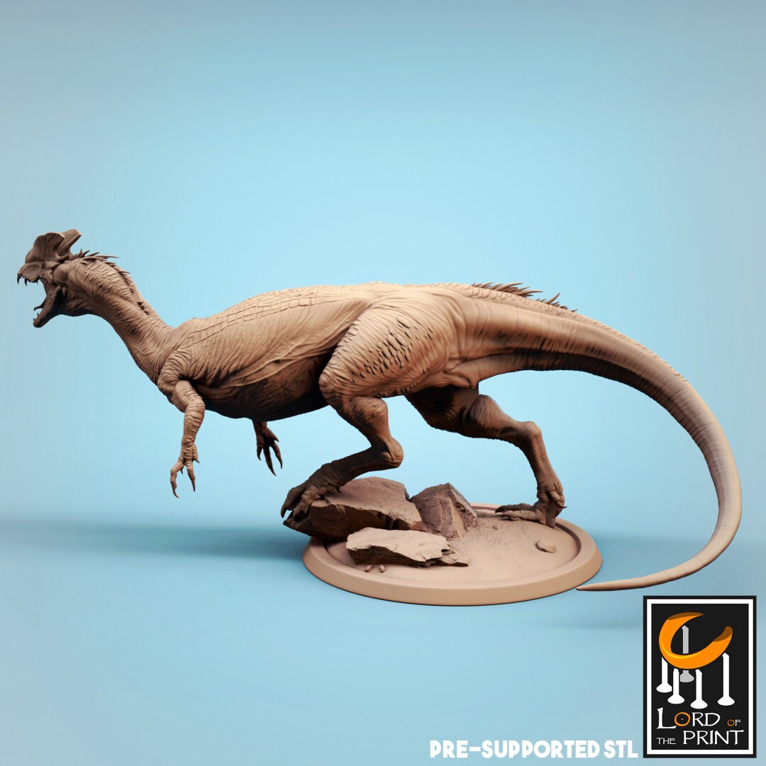 Dilophosaurus Attacker - (Sculpted by Lord of the Print)
