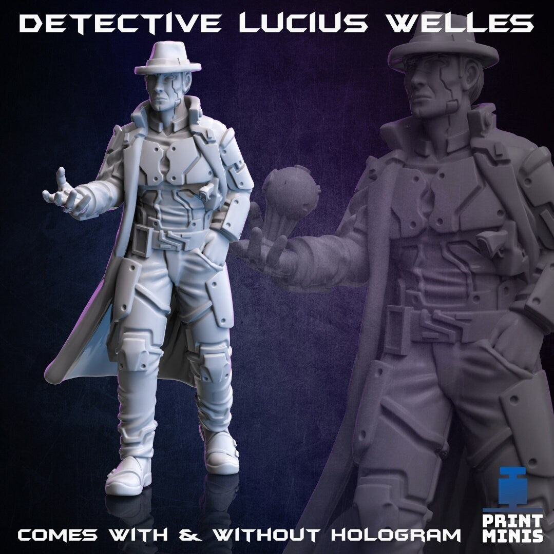 Detective Lucius Welles (by Print Minis)