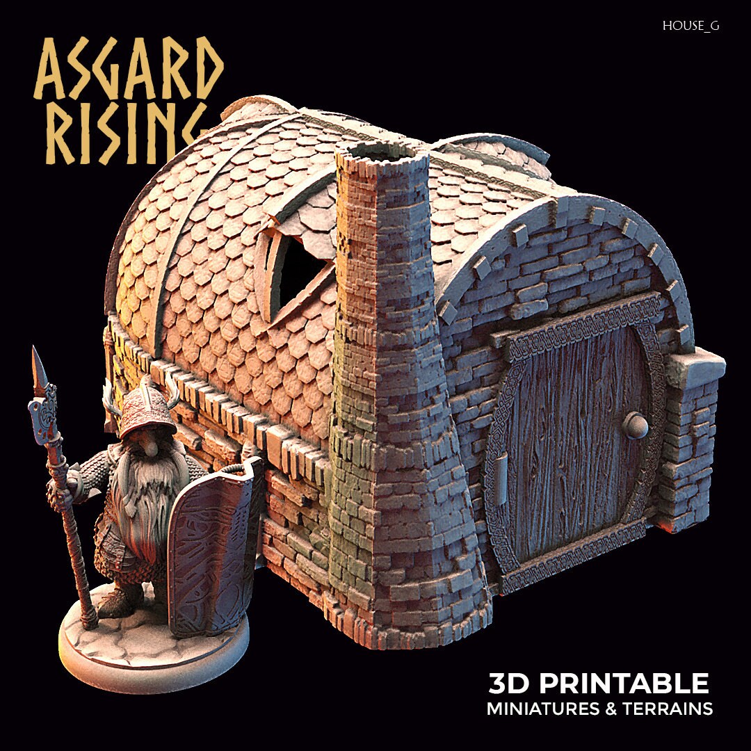 Dwarven Industrial Buildings (7 variants - sculpted by Asgard Rising Miniaturea)