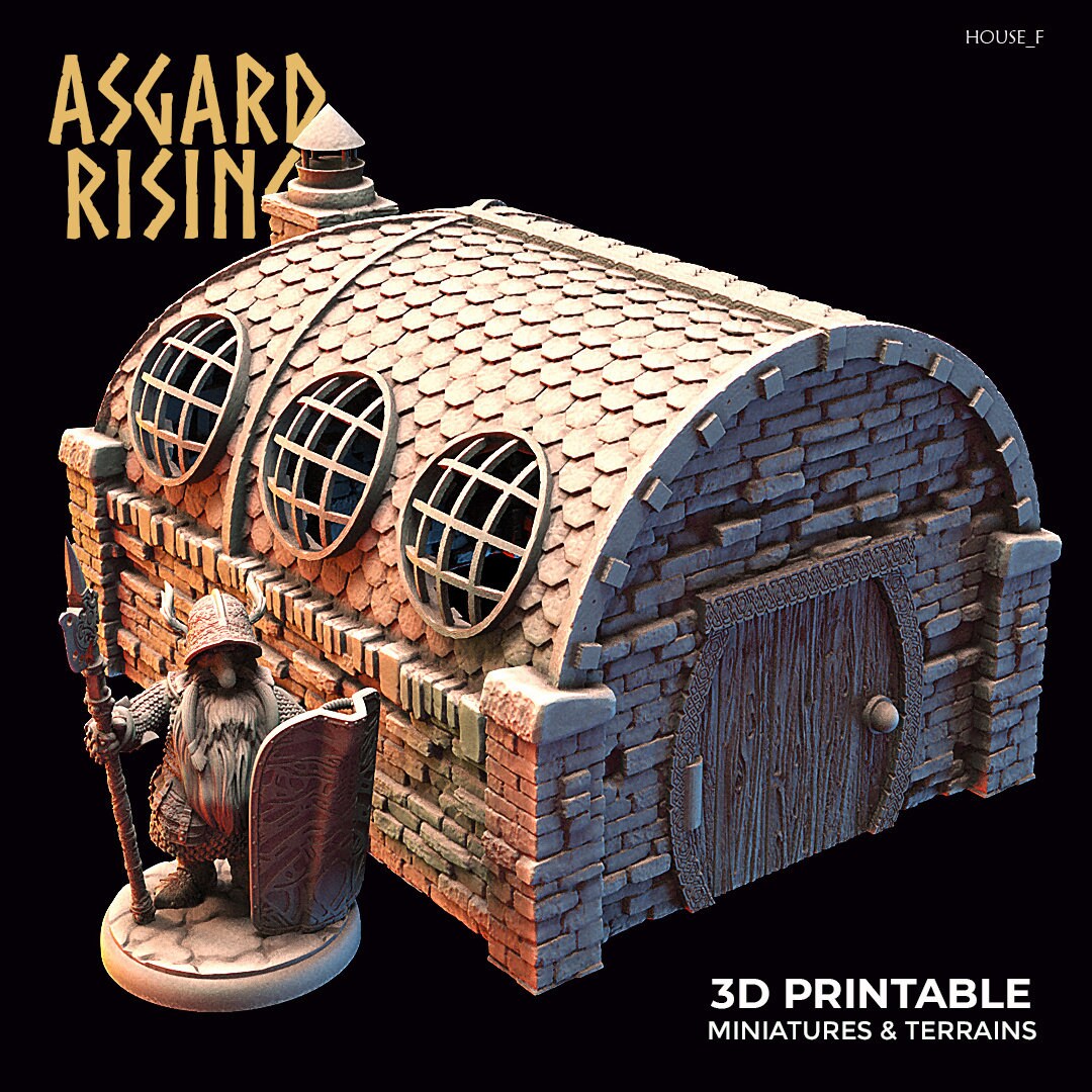 Dwarven Industrial Buildings (7 variants - sculpted by Asgard Rising Miniaturea)