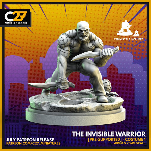 Drax / The Invisible Warrior 40mm miniature (sculpted by C27 collectibles) (Crisis Protocol Proxy/Alternative)