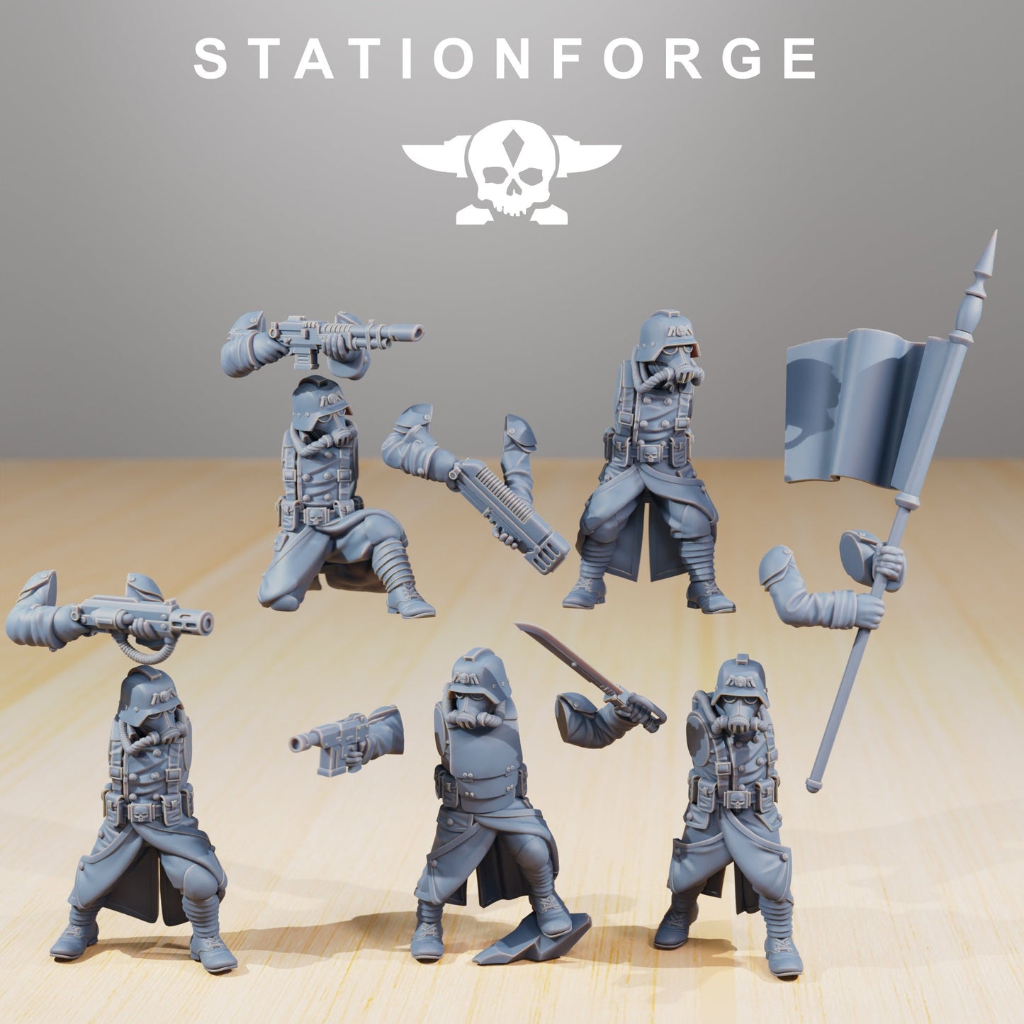 Grim Guard Command Squad (5) (sculpted by Stationforge)