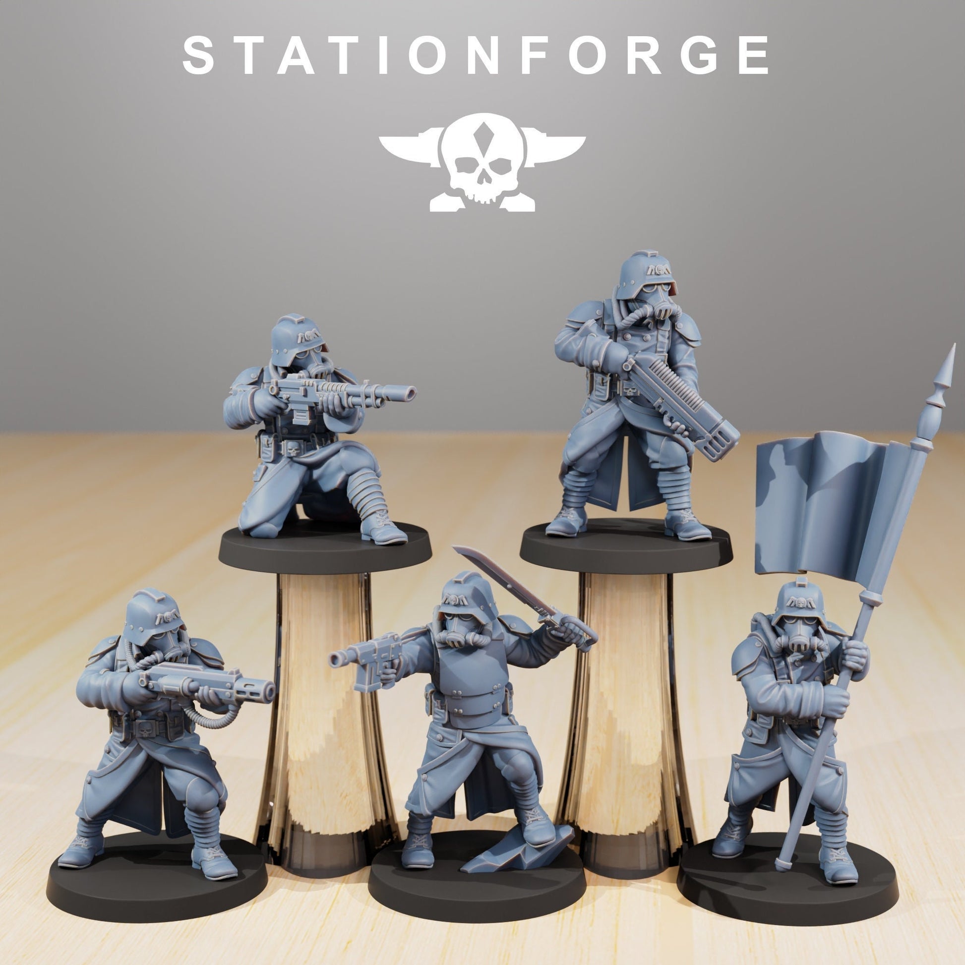 Grim Guard Command Squad (5) (sculpted by Stationforge)