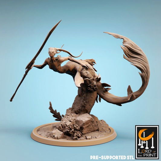 Mermaid / Siren - Fishing (Sculpted by Lord of the Print)