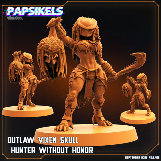 Outlaw Vixen Skull Hunter - Without Honour - Predator Fan Art (sculpted by Papsikels)