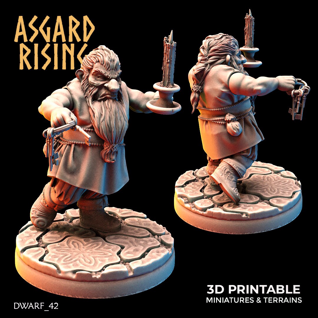 Dwarf Townsfolk / Artisans Modular Warband (set of 5) by Asgard Rising