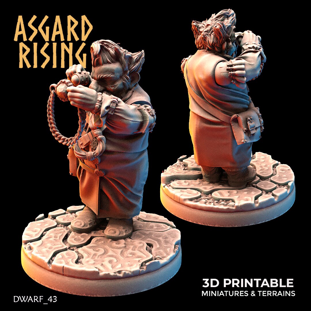 Dwarf Townsfolk / Artisans Modular Warband (set of 5) by Asgard Rising