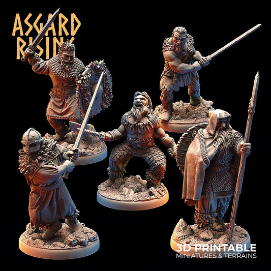 Vikings of the White Bear clan (Hideout Keepers) sculpted by Asgard Rising