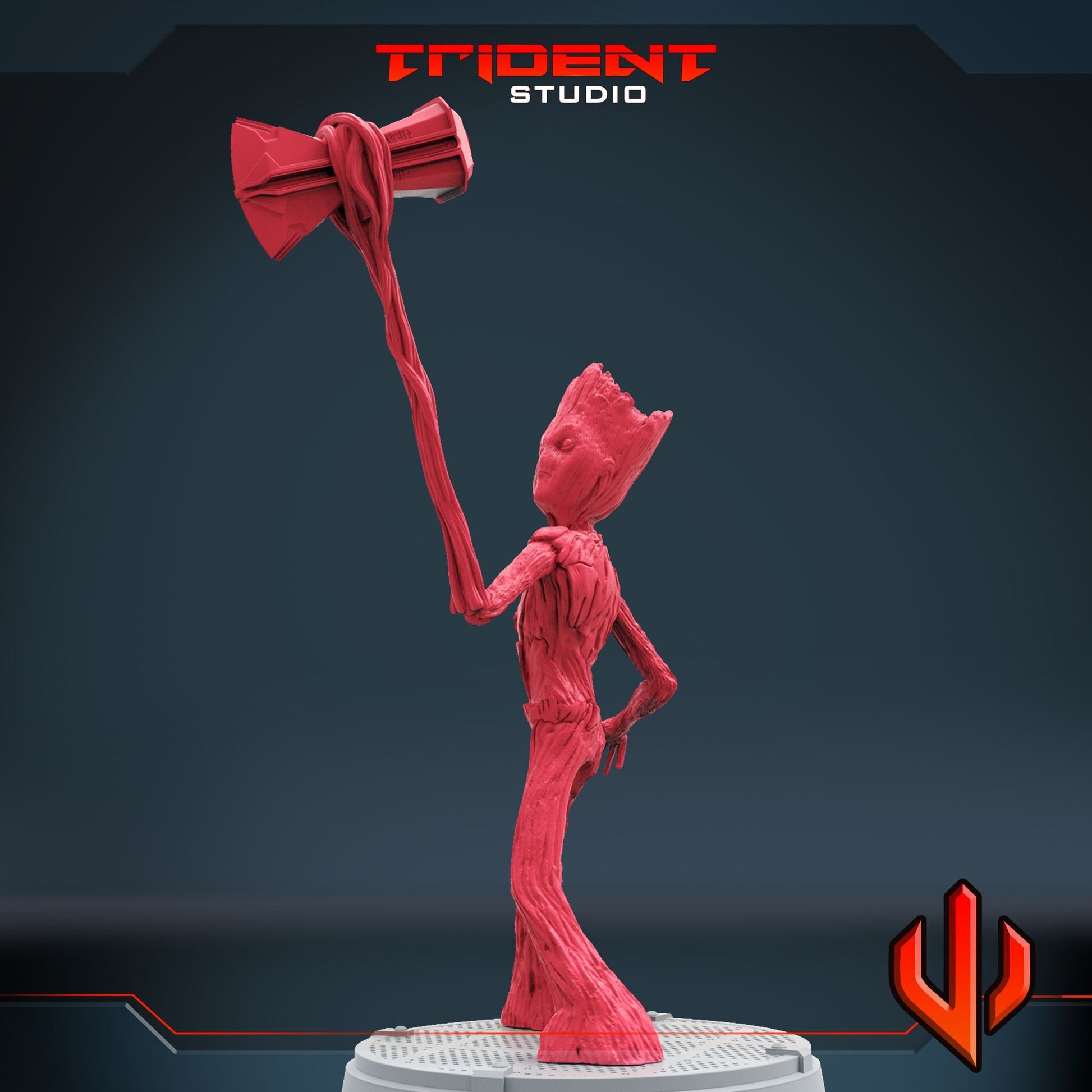 Teen Groot (Fan art sculpted by Trident Studio) (Crisis Protocol Proxy/Alternative)
