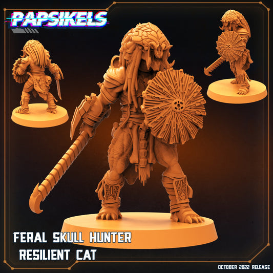 Feral Skull Hunter Resilient Cat - Predator Fan Art (sculpted by Papsikels)