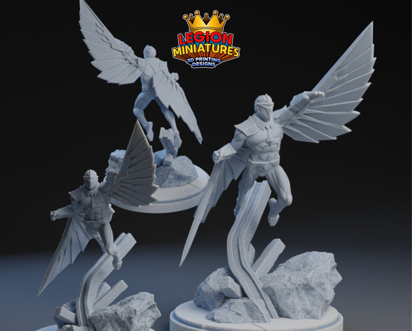 Dark Hawk Fan Art 40mm Miniature (Sculpted by Legion Miniatures)  (Crisis Protocol Proxy/Alternative)