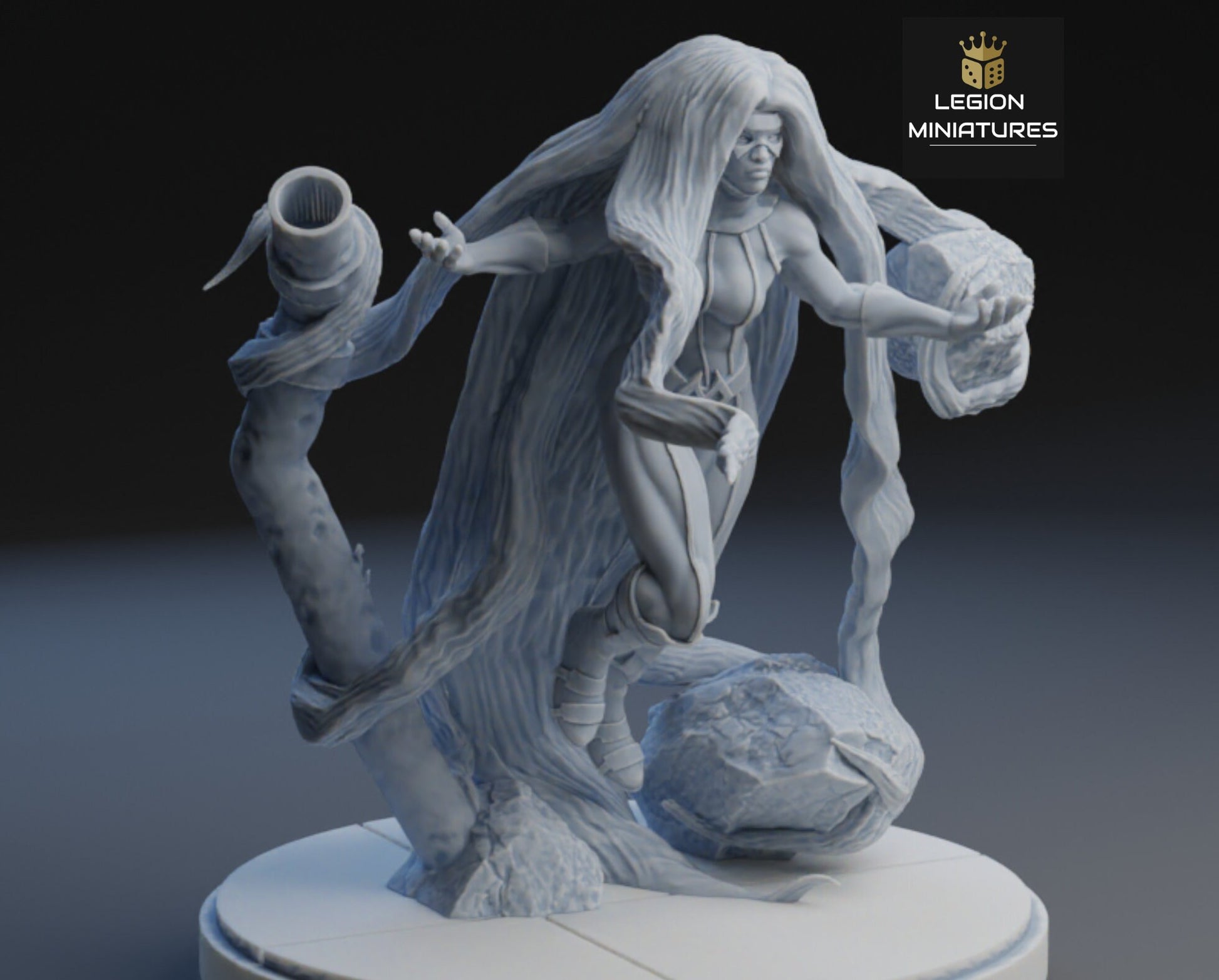 Medusa Fan Art 40mm Miniature (Sculpted by Legion Miniatures)  (Crisis Protocol Proxy/Alternative)