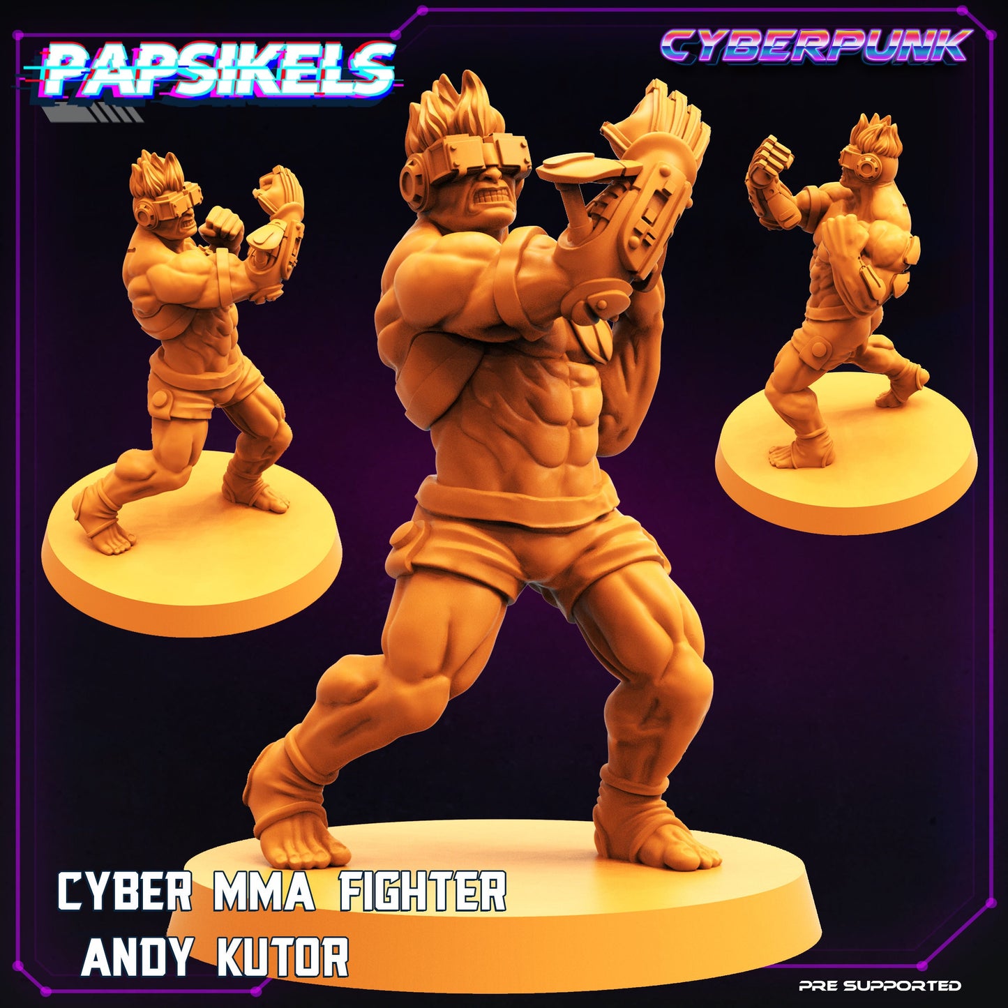 Cyber MMA Fighter - Andy Kutor (sculpted by Papsikels)