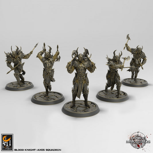 Bloodknight Squad with Axes (Set of 5) - (Sculpted by Lord of the Print)