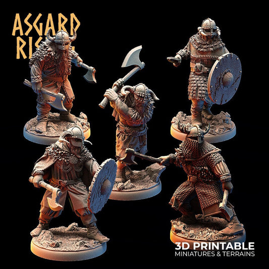 Vikings of the White Bear clan (Warriors) sculpted by Asgard Rising