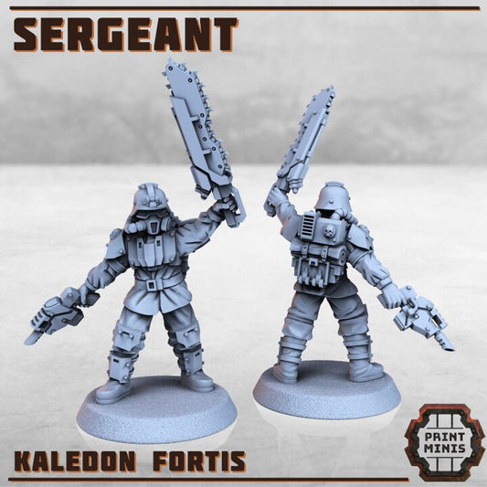 Kaledon Fortis Troops - Sergeant (by Print Minis)