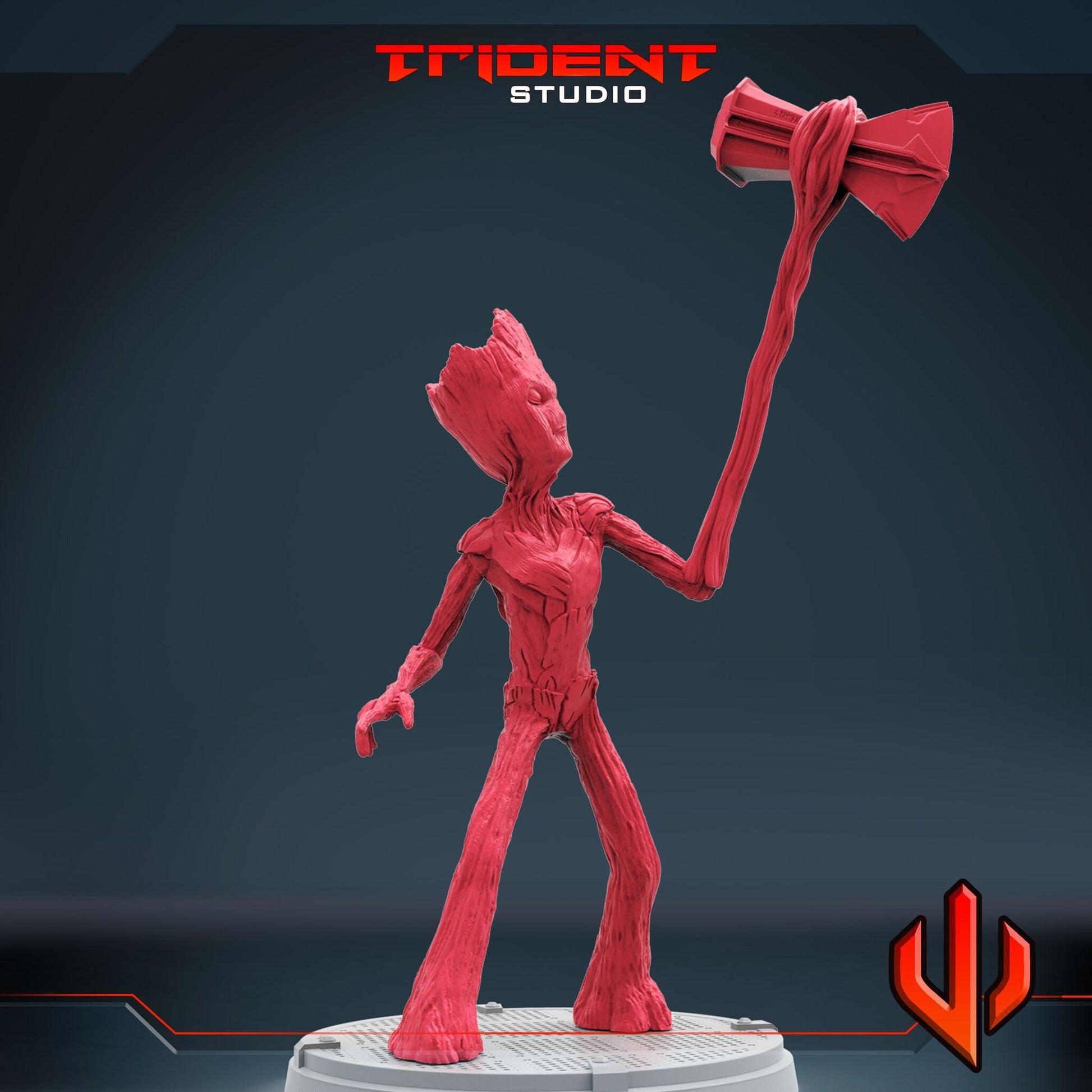Teen Groot (Fan art sculpted by Trident Studio) (Crisis Protocol Proxy/Alternative)