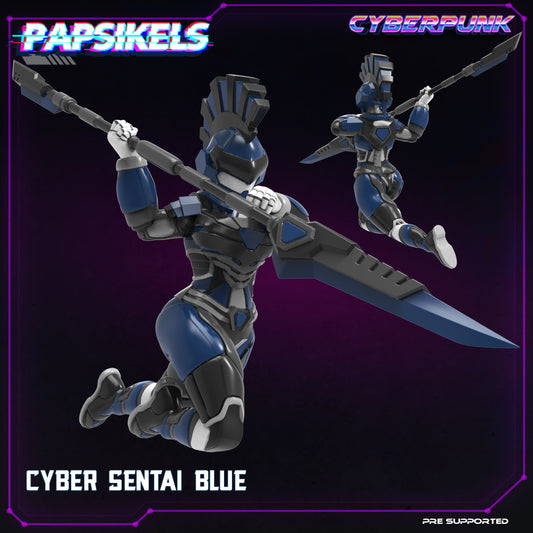 Cyber Sentai - Blue (sculpted by Papsikels)