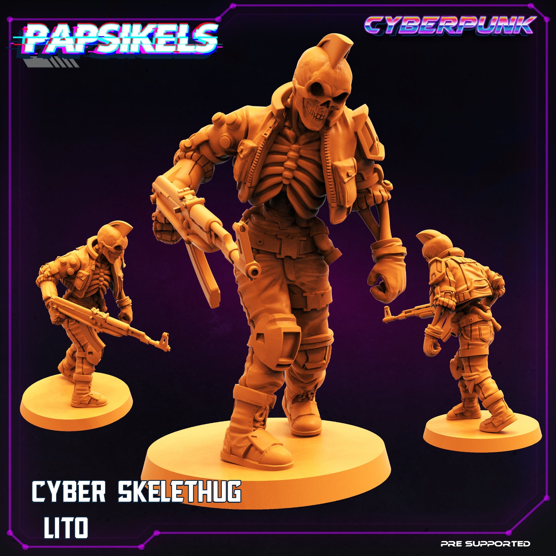 Cyber Skelethug Gang (sculpted by Papsikels)