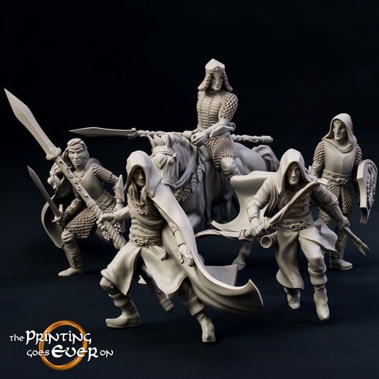 Brightwood Elf Warband (sculpted by Print Goes Ever On)