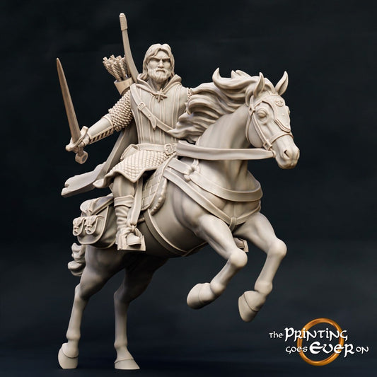 Ranger with Sword - Mounted (sculpted by Print Goes Ever On)