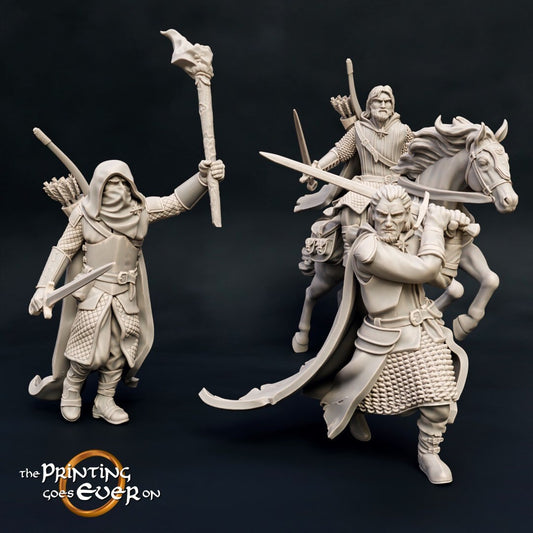 Rangers with Swords - Set of 3 (sculpted by Print Goes Ever On)