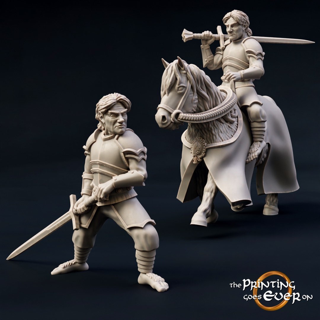 Pavo Tabbart - Halfling - Mounted & on Foot (sculpted by Print Goes Ever On)