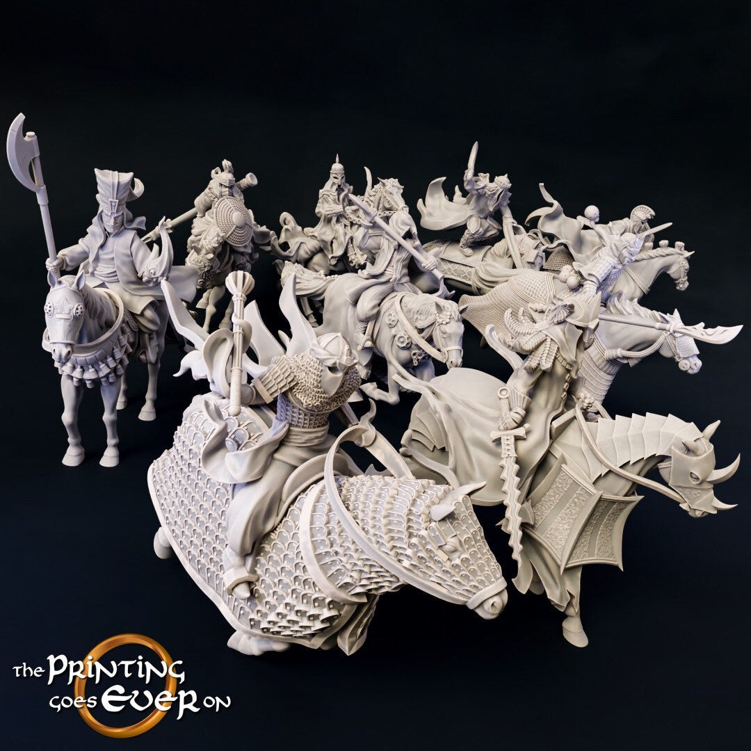 9 Dark Riders - Mounted (sculpted by Print Goes Ever On)