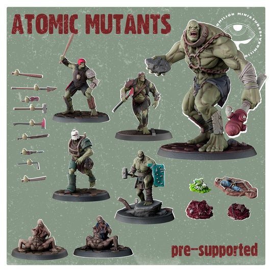 Atomic Mutants Warband (7 miniatures + extras) (Sculpted by Vermillion Miniatures)