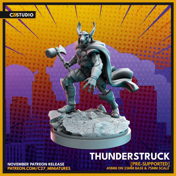 Beta Ray Bill / Thunderstruck 40mm miniature (sculpted by C27 collectibles) (Crisis Protocol Proxy/Alternative)