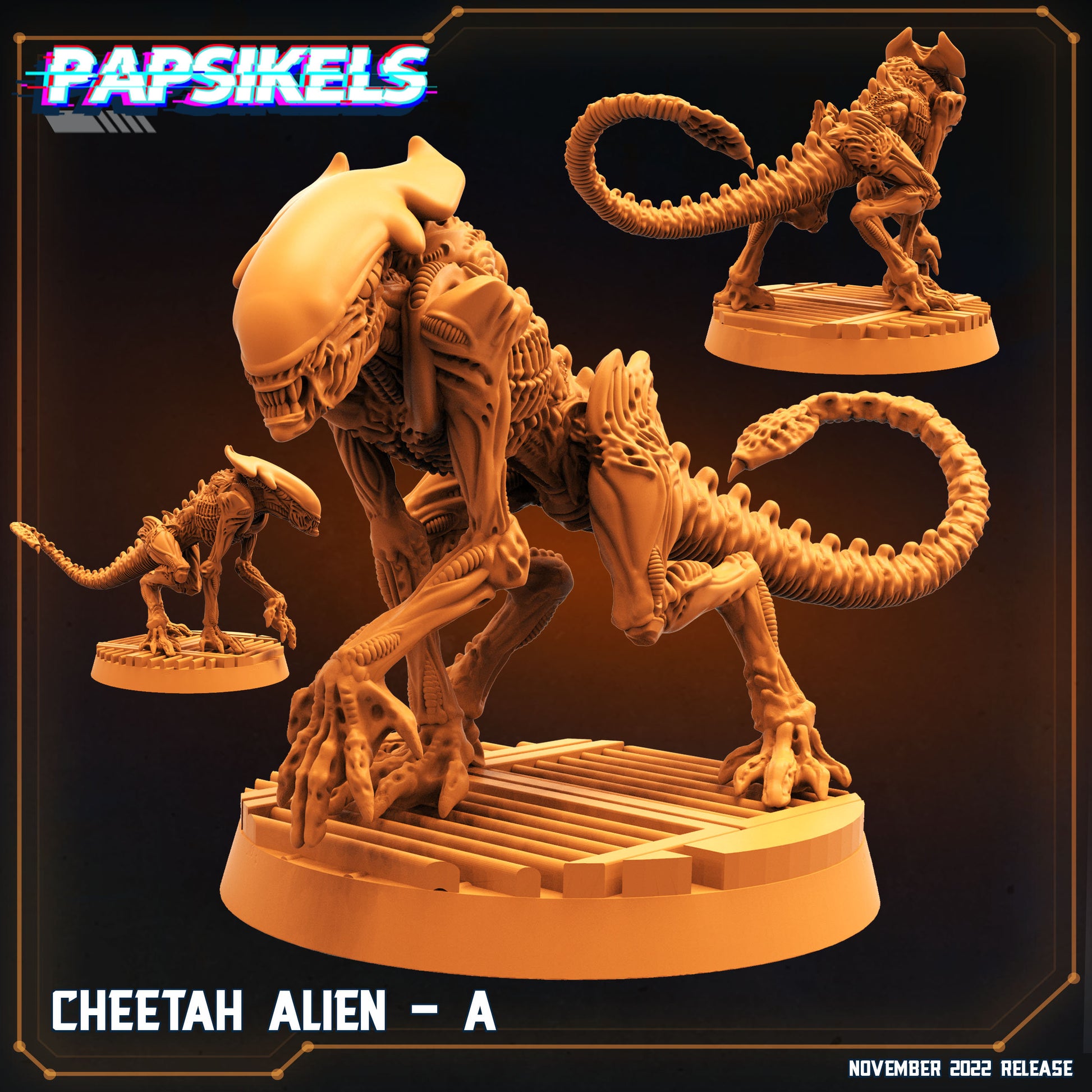 Cheetah Alien A - Xenomorph Fan Art (sculpted by Papsikels)