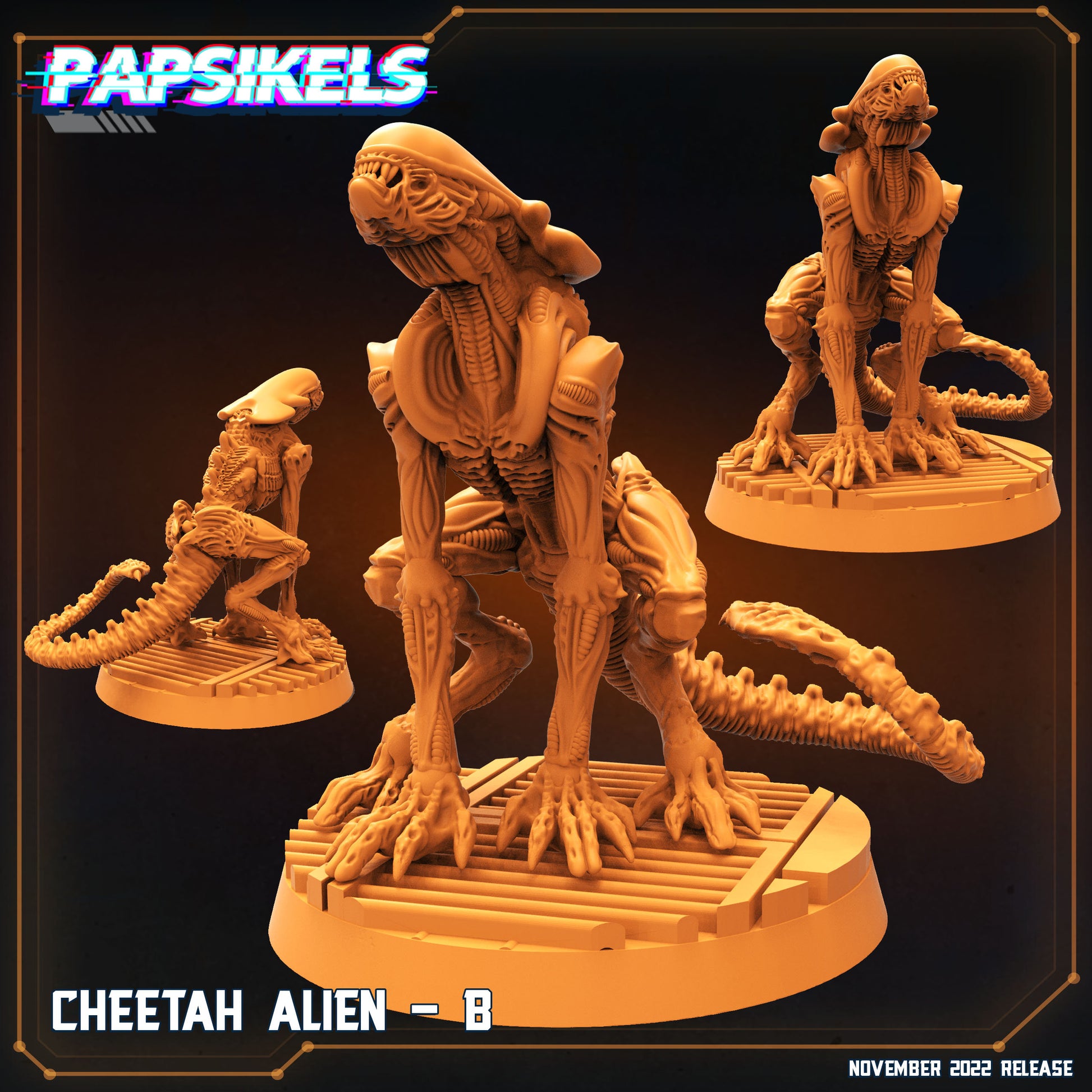 Cheetah Alien B - Xenomorph Fan Art (sculpted by Papsikels)