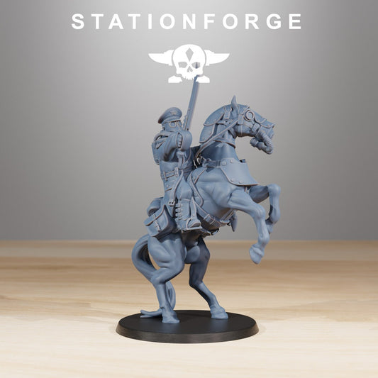 Grim Guard Cavalry Captain (sculpted by Stationforge)
