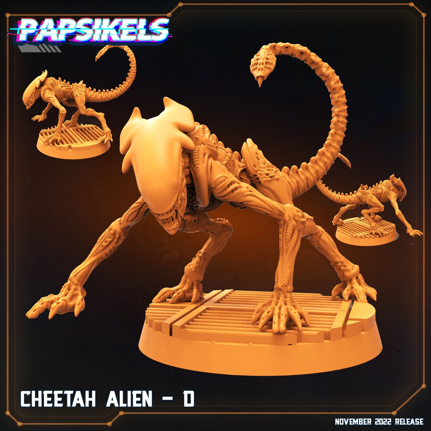 Cheetah Alien D - Xenomorph Fan Art (sculpted by Papsikels)