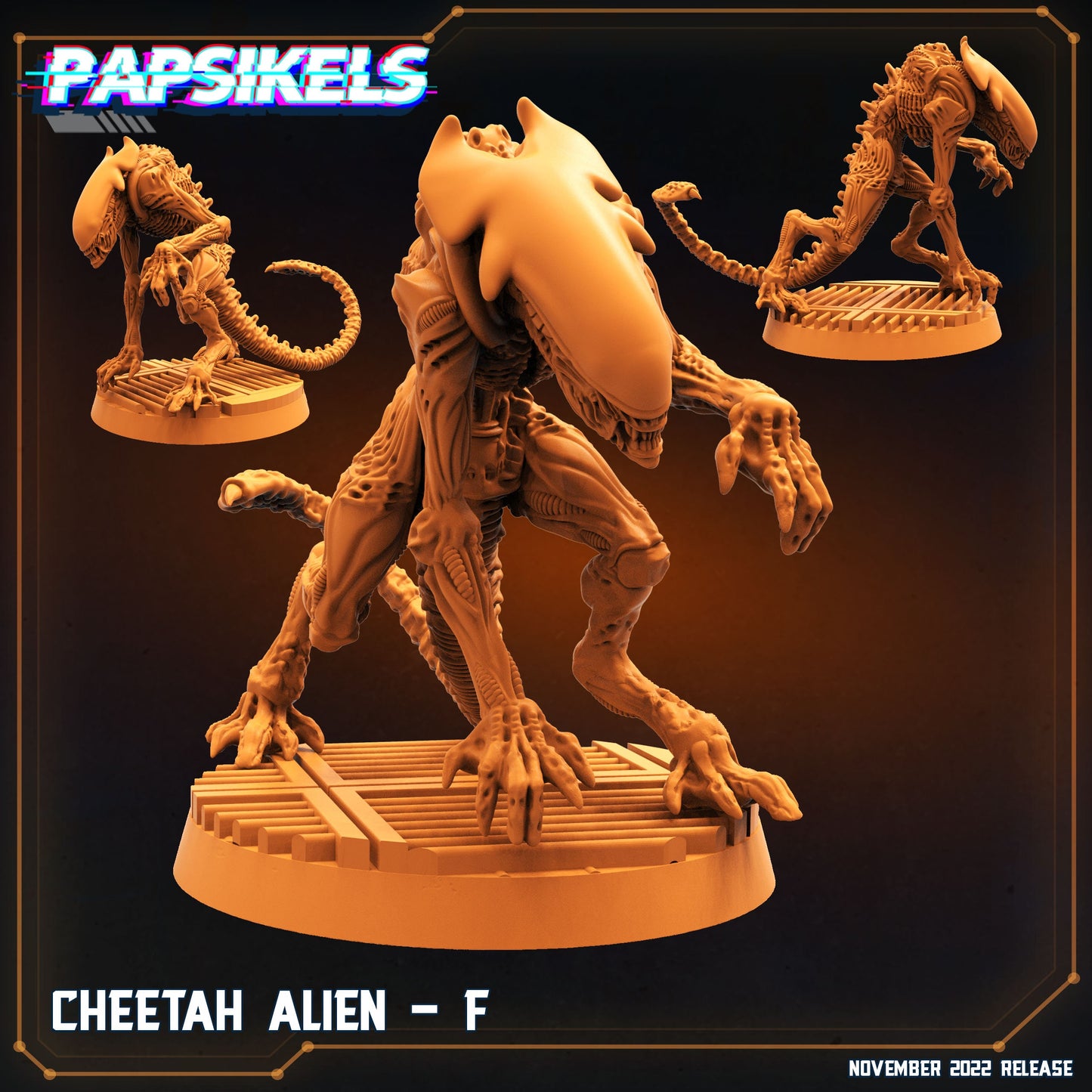 Cheetah Alien F - Xenomorph Fan Art (sculpted by Papsikels)