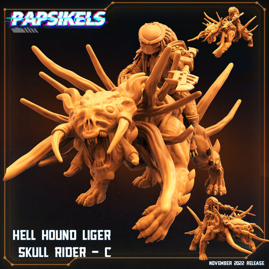 Hell Hound Liger Skull Rider C -  Predator Fan Art (sculpted by Papsikels)