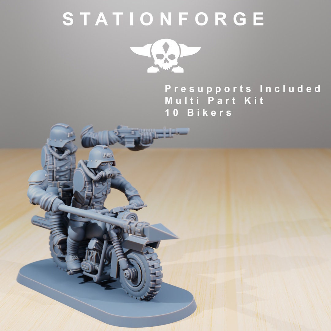 Grim Bikers - set of 10 (sculpted by Stationforge)