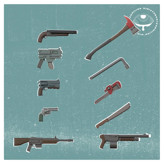 Wastelanders - Weapon Set (Sculpted by Vermillion Miniatures)